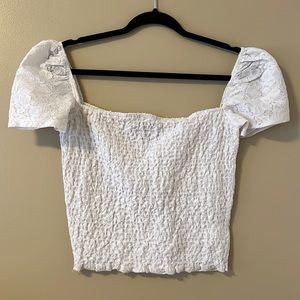 EXPRESS White Lace Top